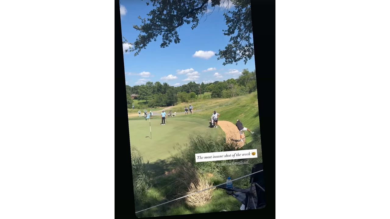 Anthony Kim's wife shared a highlight shot from the golfer (Instagram/anthonykimofficial)